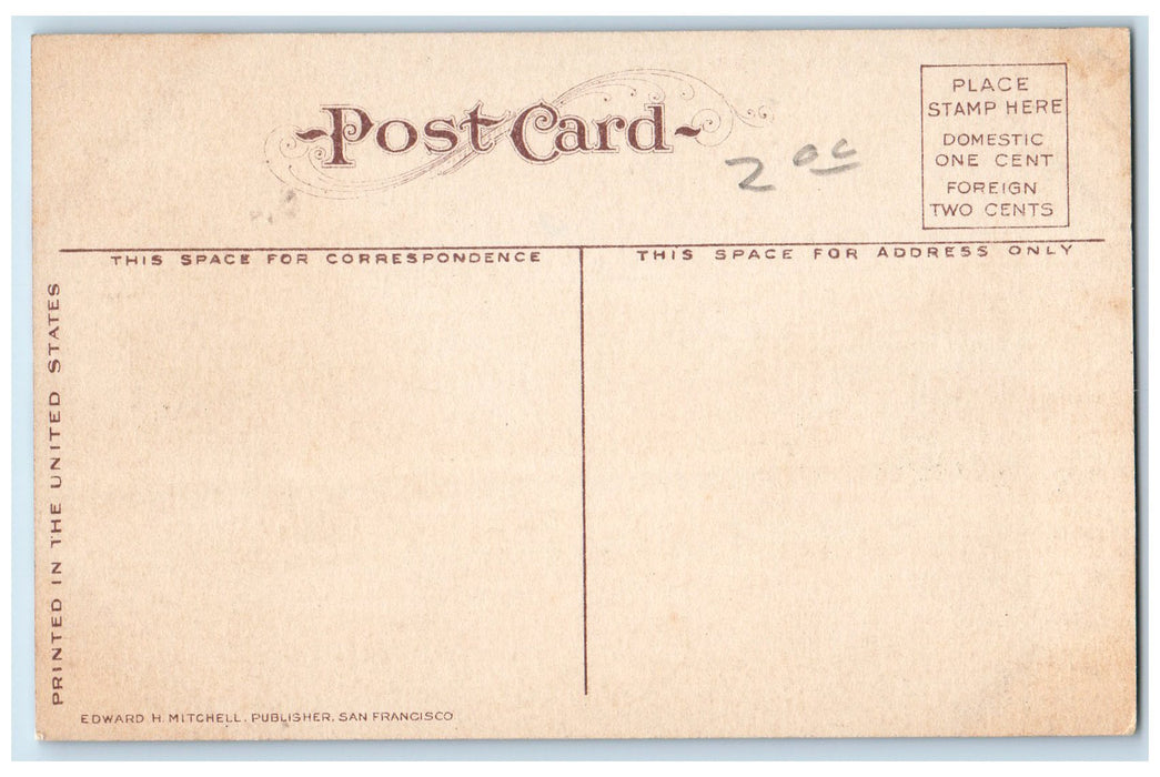 c1950's North El Dorado Street Dirt Road Trolley Houses Stockton CA Postcard