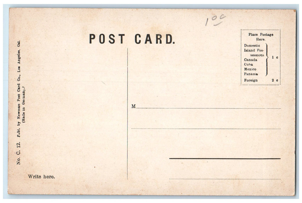 c1950's Climbing Los Flores Canyon Railroad Hills Grove Mt. Lowe Rye CA Postcard