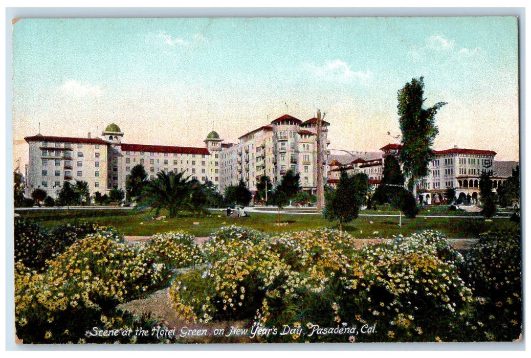 c1950 Scene At Hotel Green On New Years Day Restaurant View Pasadena CA Postcard