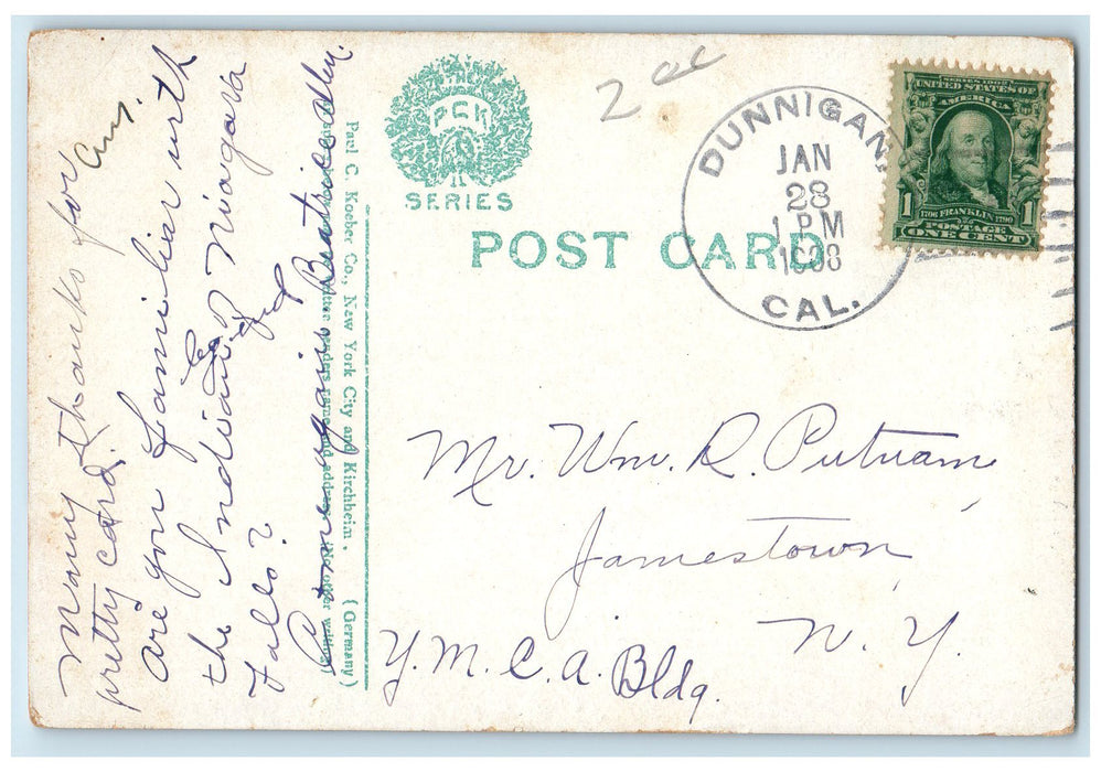 1908 High School From Chabot Park Campus Building Entrance Oakland CA Postcard