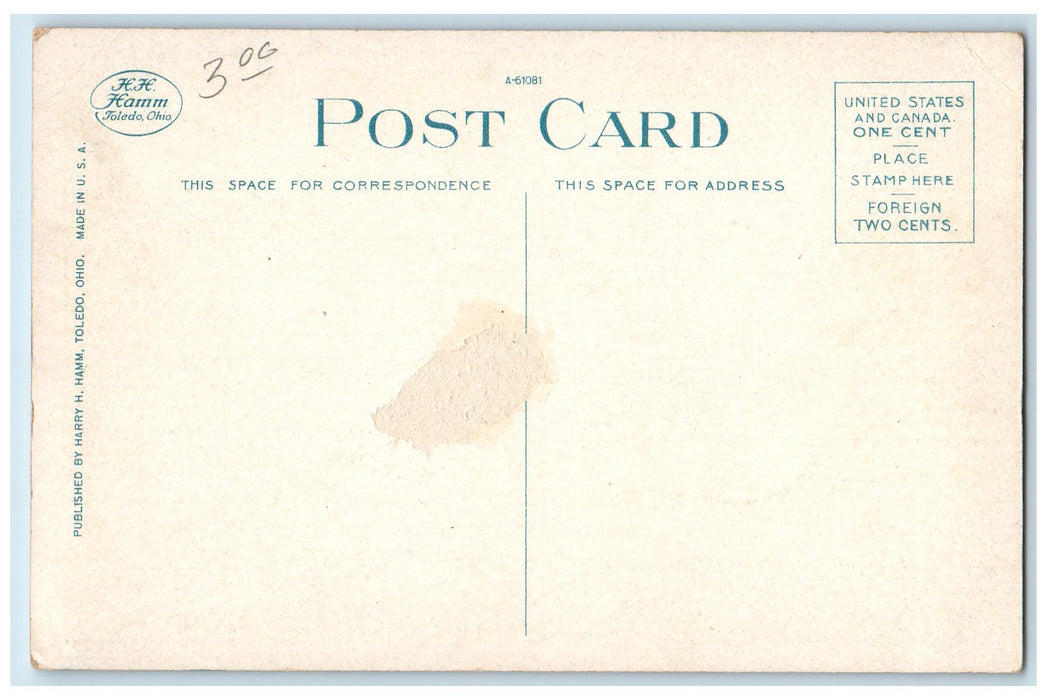 c1940s Masonic Temple And Masonic Club Port Huron Michigan MI Unposted Postcard