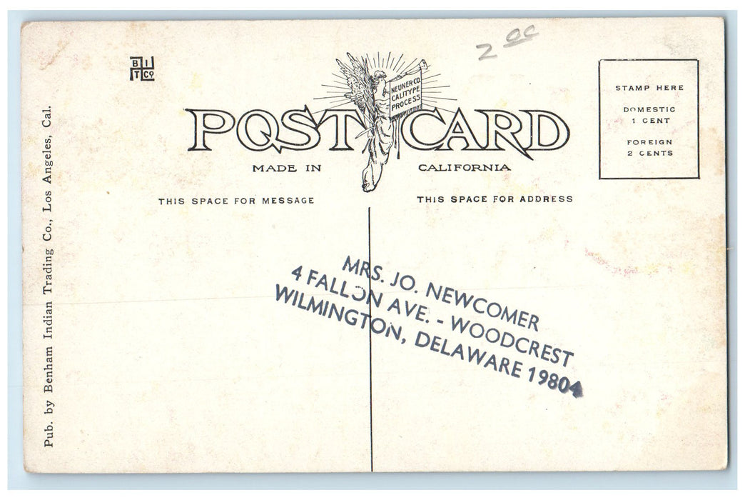 c1950's Spring Street Horse Carriages Dirt Road Trolley Los Angeles CA Postcard