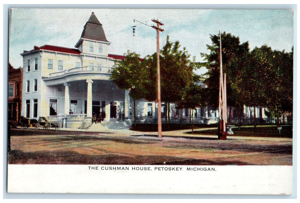 c1930s The Cushman House Exterior Scene Petoskey Michigan MI Unposted Postcard
