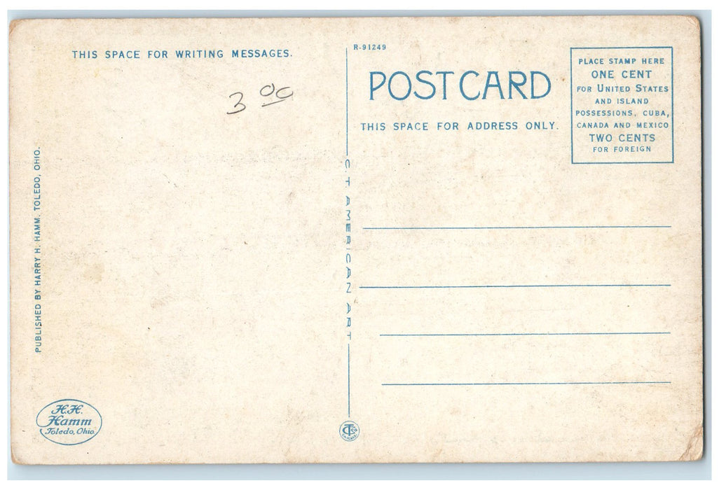 c1920s Board Of Commerce Club Pontiac Michigan MI Posted Vintage Cars Postcard