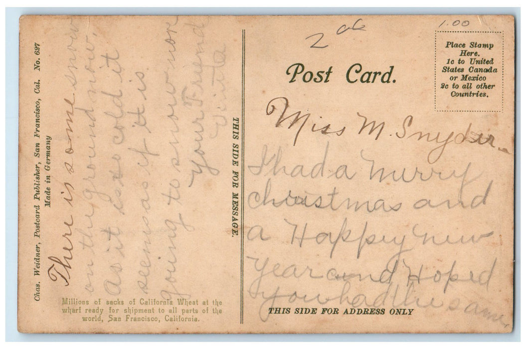 c1950's Millions Of Wheat Sacks For Shipment Wharf San Francisco CA Postcard