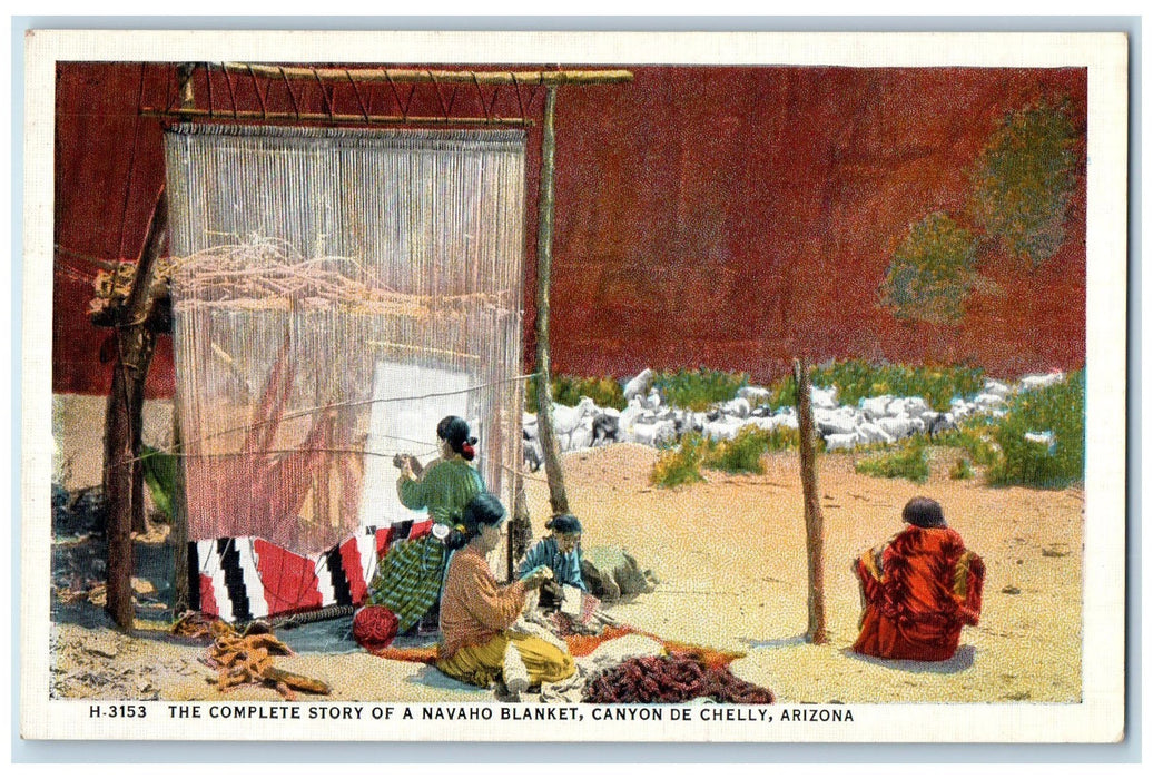 c1920 The Complete Story Of Navaho Blanket Canyon De Chelly Arizona AZ Postcard