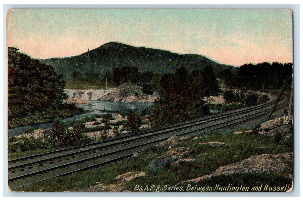 c1910s B & A.R.R. Series Between Huntington And Resell Massachusetts MA Postcard