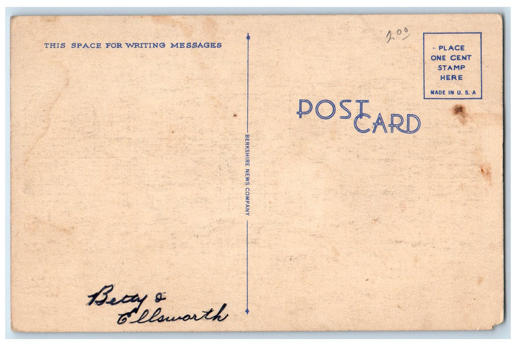 c1940s Wyomissing Public Library Exterior Roadside Reading Boulevard PA Postcard
