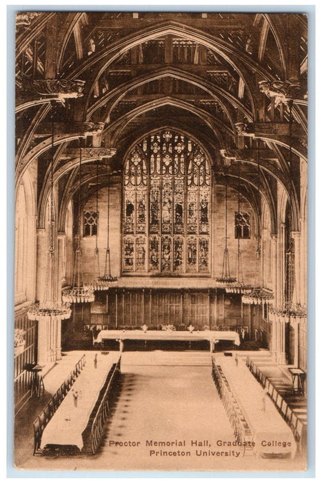 c1940s Proctor Memorial Hall Graduate College Princeton University NJ Postcard