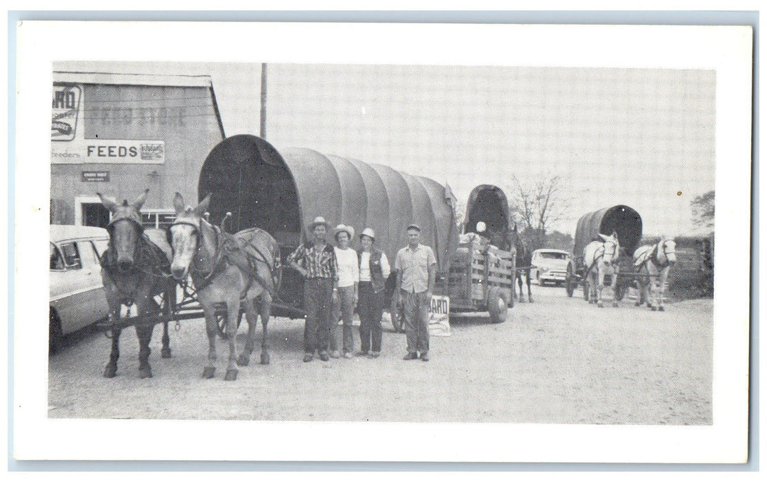 c1960s Amarillo Texas Pioneers New York's World Fair New York NY Horses Postcard