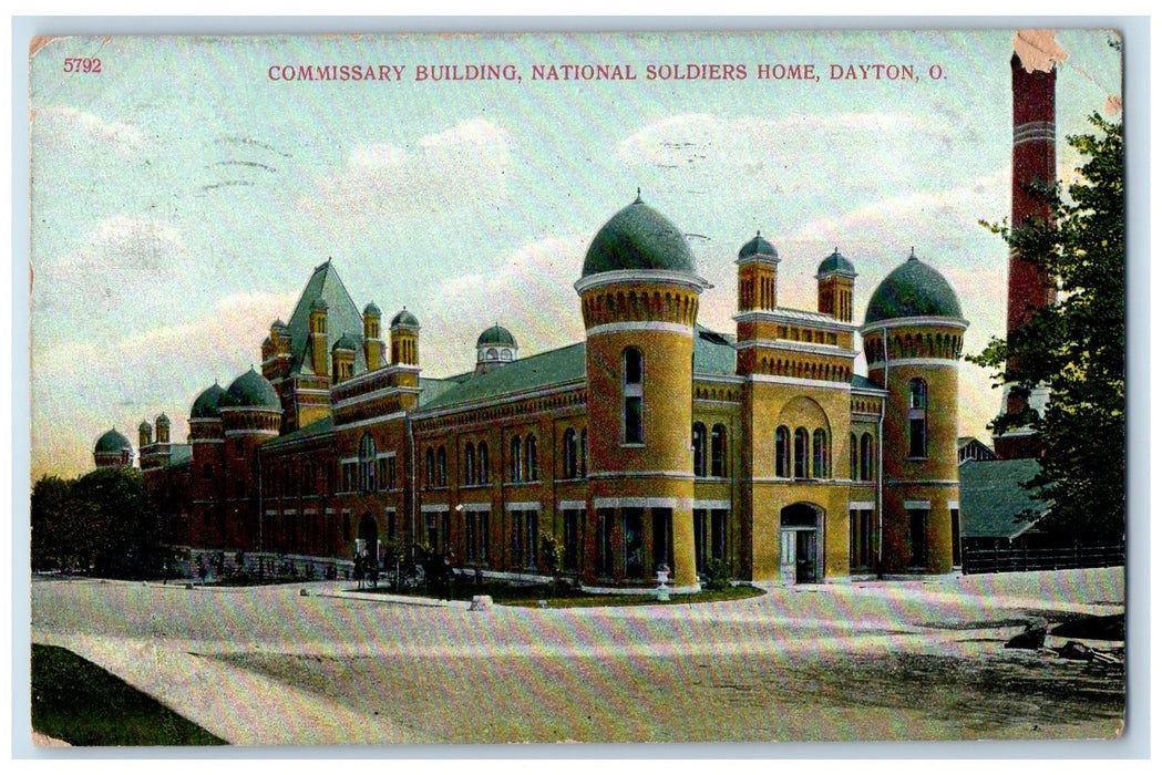 1911 Commissary Building National Soldiers Home Dayton Ohio OH Posted Postcard