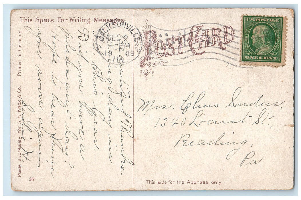 1909 Boat House Canoe Lincoln Park Chicago Illinois IL Posted Vintage Postcard