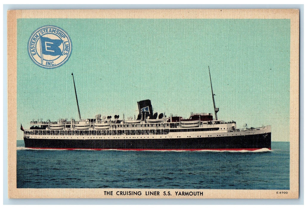 c1940s The Cruising Liner Steamship Scene Yarmouth Massachusetts MA Postcard