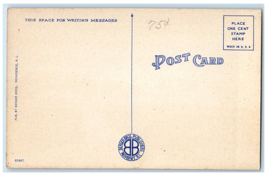 c1940s Parade Ground War College And Administration Building Newport RI Postcard