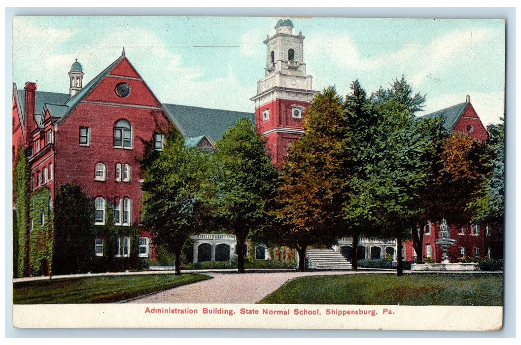 c1910s Administration Building View State Normal School Shippensburg PA Postcard