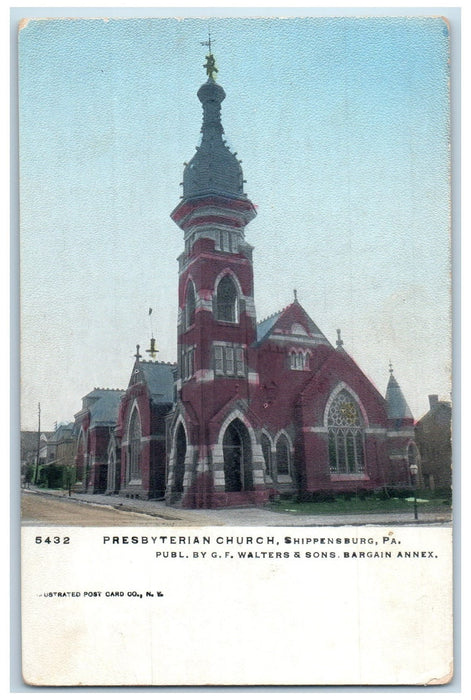 c1905s Presbyterian Church Exterior Roadside Shippensburg PA Unposted Postcard