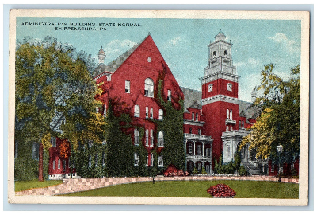 c1920s Administration Building State Normal Shippensburg PA Unposted Postcard