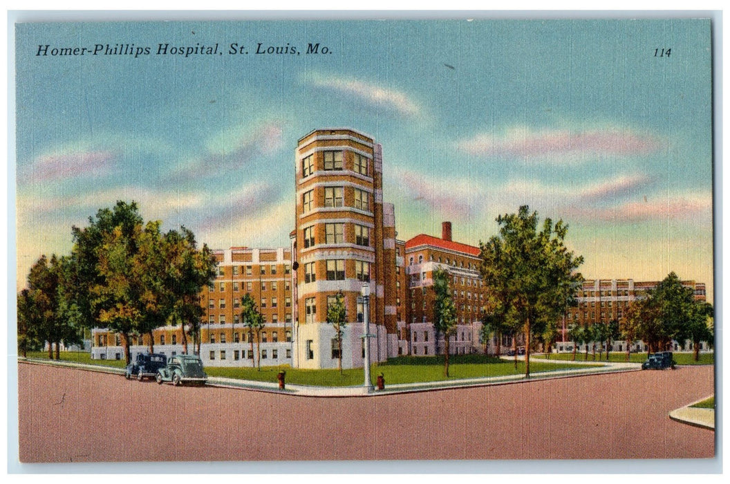 c1940s Homer-Philips Hospital Exterior St. Louis Missouri MO Unposted Postcard