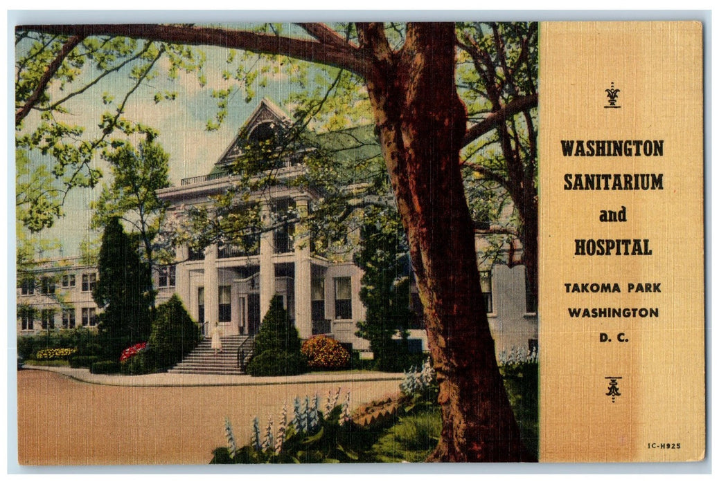 c1940s Washington Sanitarium & Hospital Scene Takoma Park Washington DC Postcard