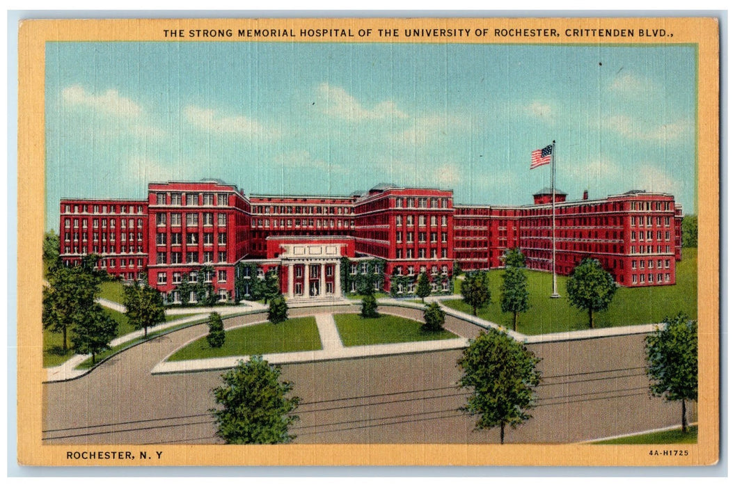 c1940s The Strong Memorial Hospital Of The University Of Rochester NY Postcard