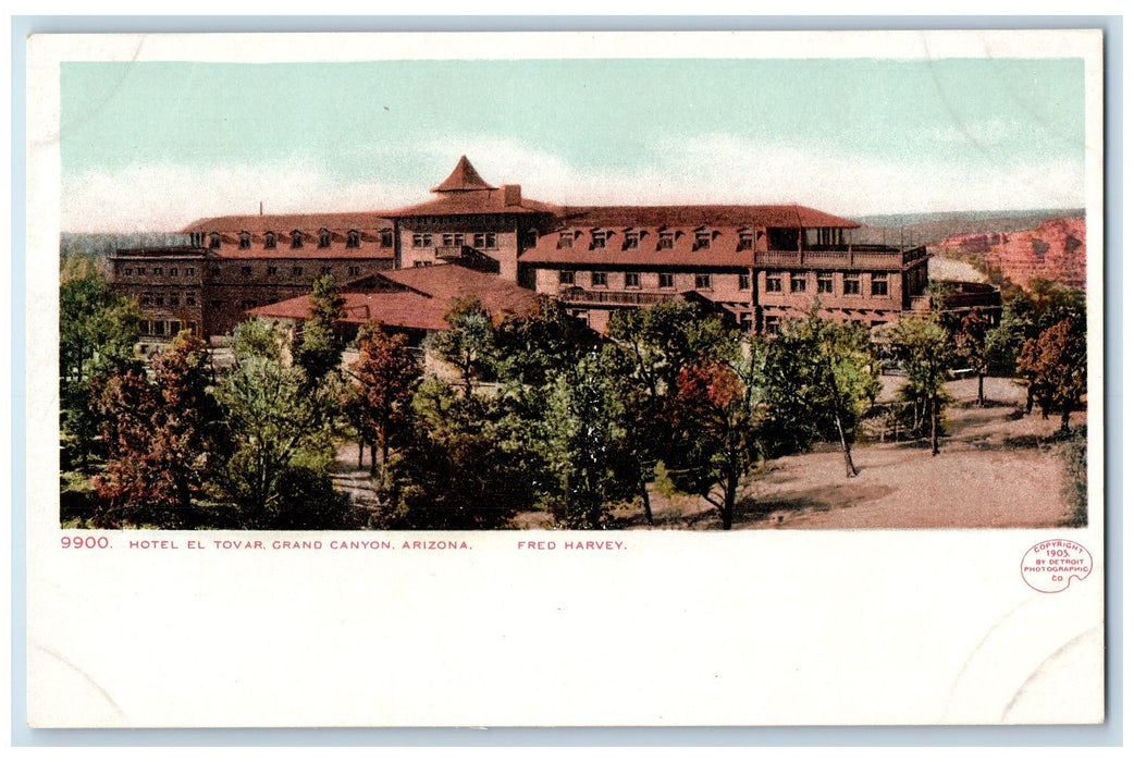c1905 Native Roof Garden Party Hopi House Home Grand Canyon Arizona AZ Postcard