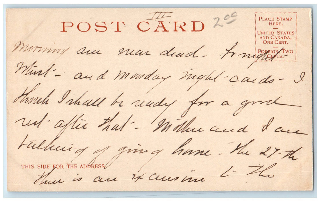 c1905 Starting Down Grand View Trail With Man & Mules Grand Canyon AZ Postcard
