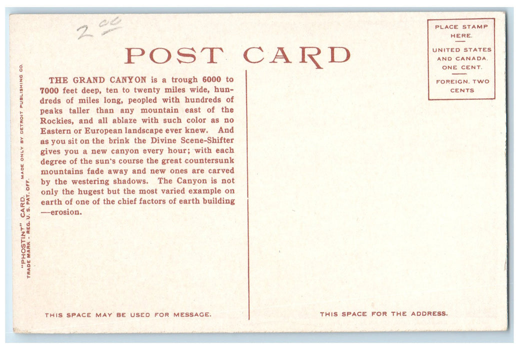 c1920 The Zigzags Bright Angel Trail Group Of Horse Men Grand Canyon AZ Postcard