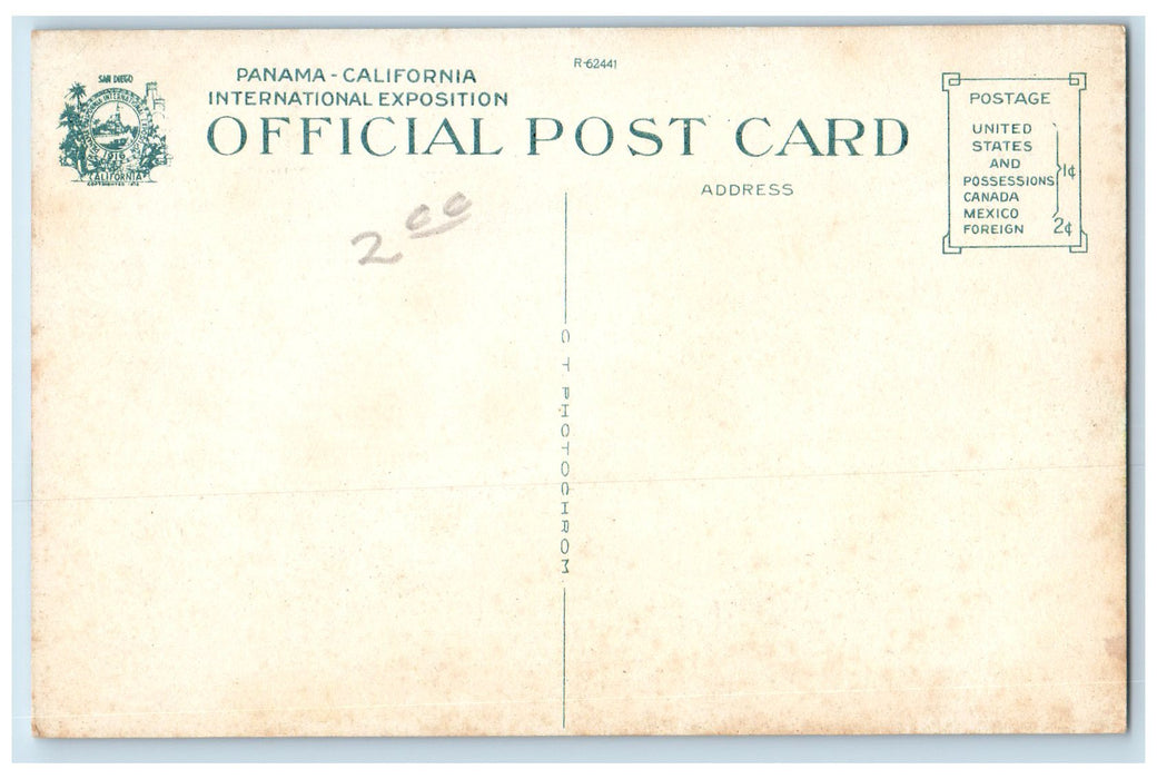c1950's West Gate Tower Dome Of California Building Expo. San Diego CA Postcard