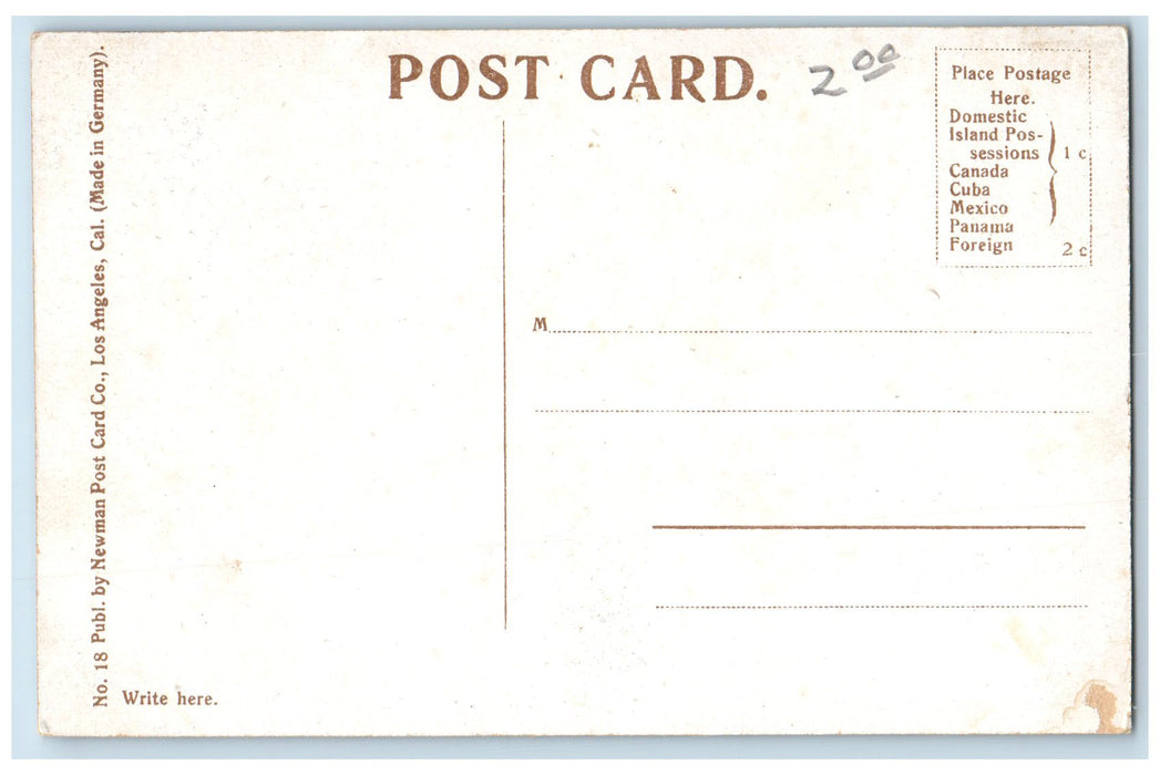 c1910 North First St. Residence District Dirt Road Railway San Jose CA Postcard