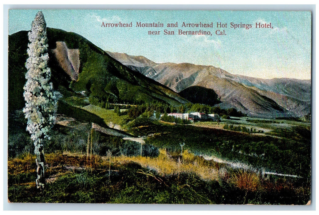 c1950 Arrowhead Mountain Hot Springs Hotel Restaurant San Bernardino CA Postcard
