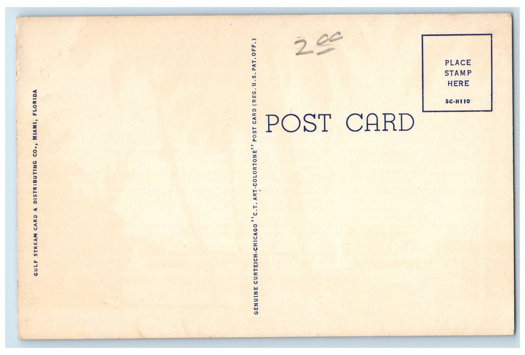 c1950's Fabulous Fontainebleau Hotel Restaurant Miami Beach Florida FL Postcard
