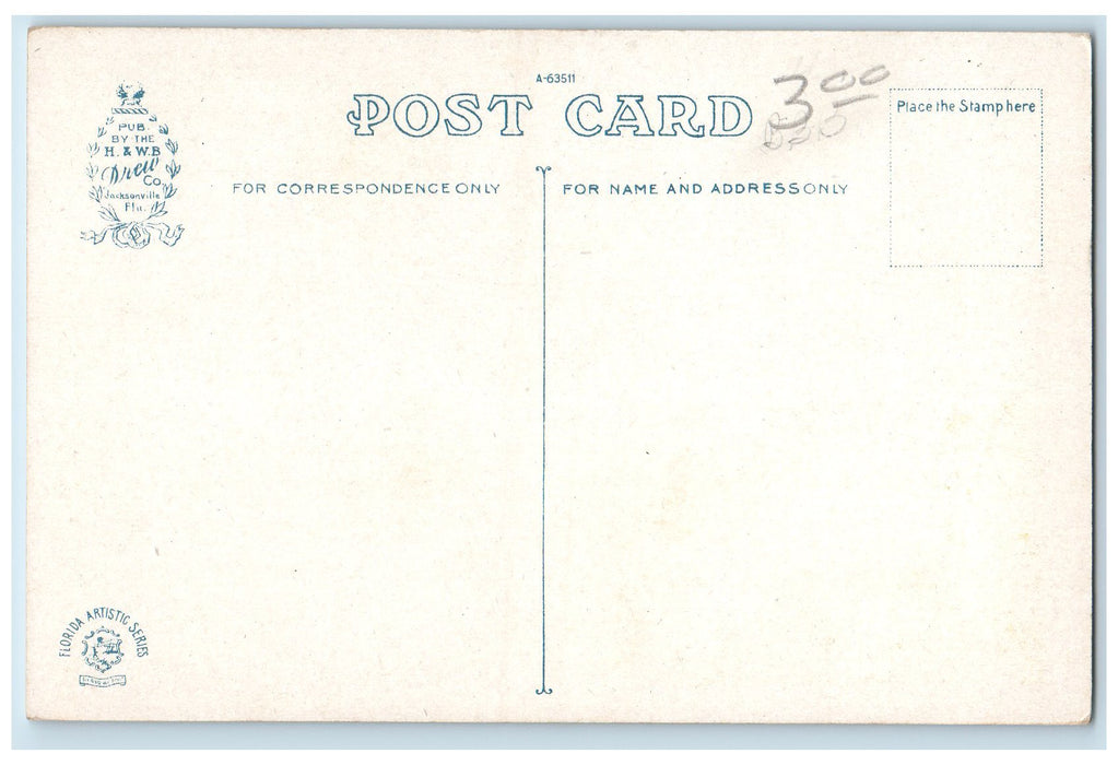 c1920's St. James Building Classic Cars Stores Jacksonville Florida FL Postcard