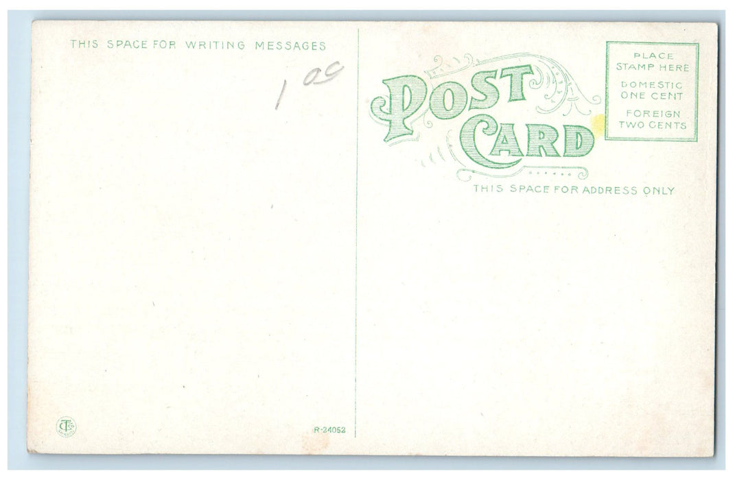 c1950 Palmetto Row South Beach Street Pathway Trees Daytona Florida FL Postcard