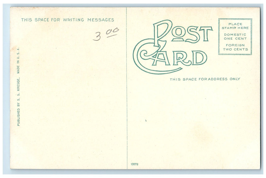 c1950 Michigan School For The Deaf Campus Building Dome Tower Flint MI Postcard