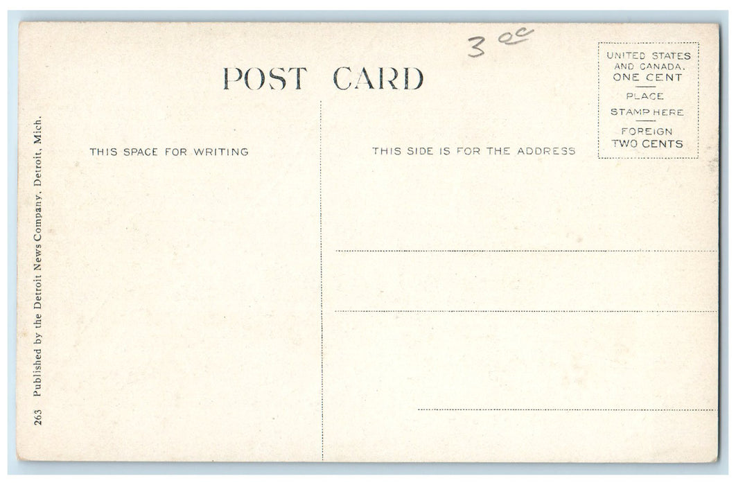 c1950's East Portal Tubes Detroit River Tunnel Railroad View Detroit MI Postcard