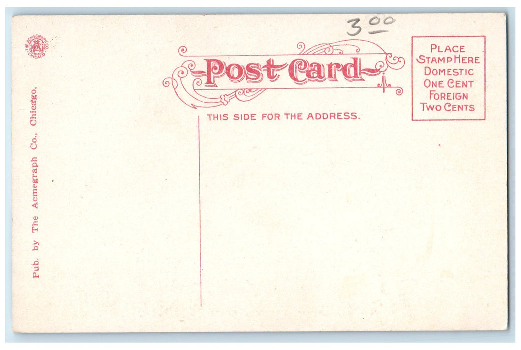 c1950's Public Library Building Tower Entrance View Adrian Michigan MI Postcard