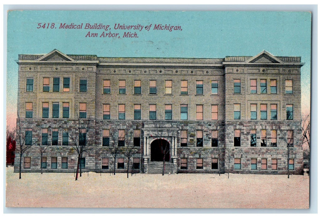 1911 Medical Building University Of Michigan School Campus Ann Arbor MI Postcard