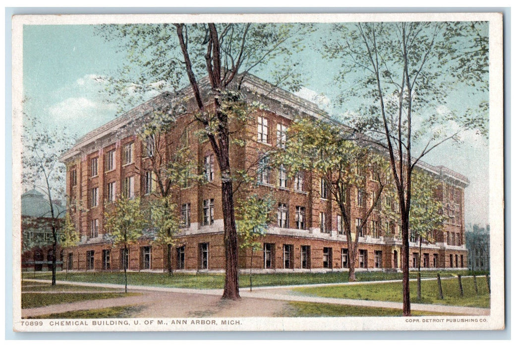 c1920's Chemical Building University Of Michigan Pathways Ann Arbor MI Postcard