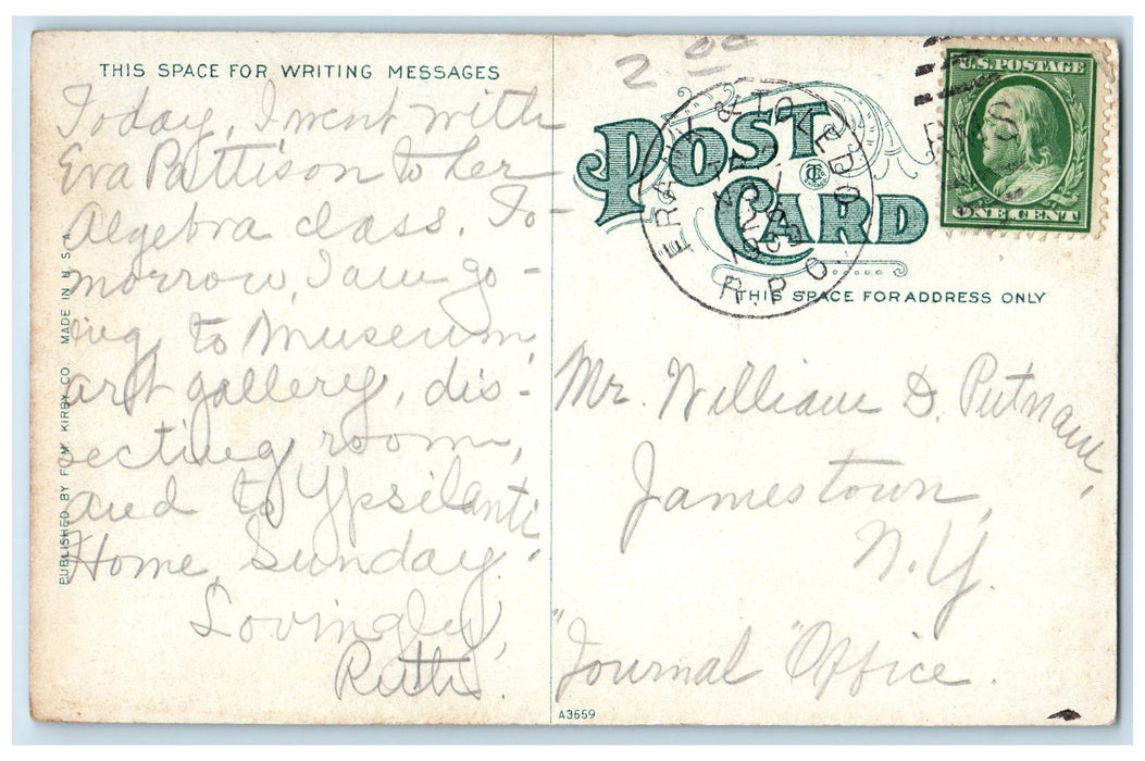 1909 New Medical Building University Of Michigan Front Ann Harbor MI Postcard