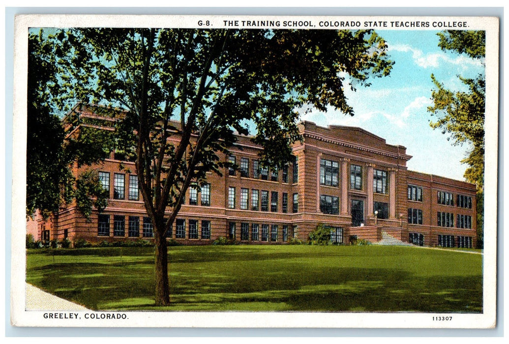 1937 Training School Colorado State Teachers College Campus Greeley CO Postcard