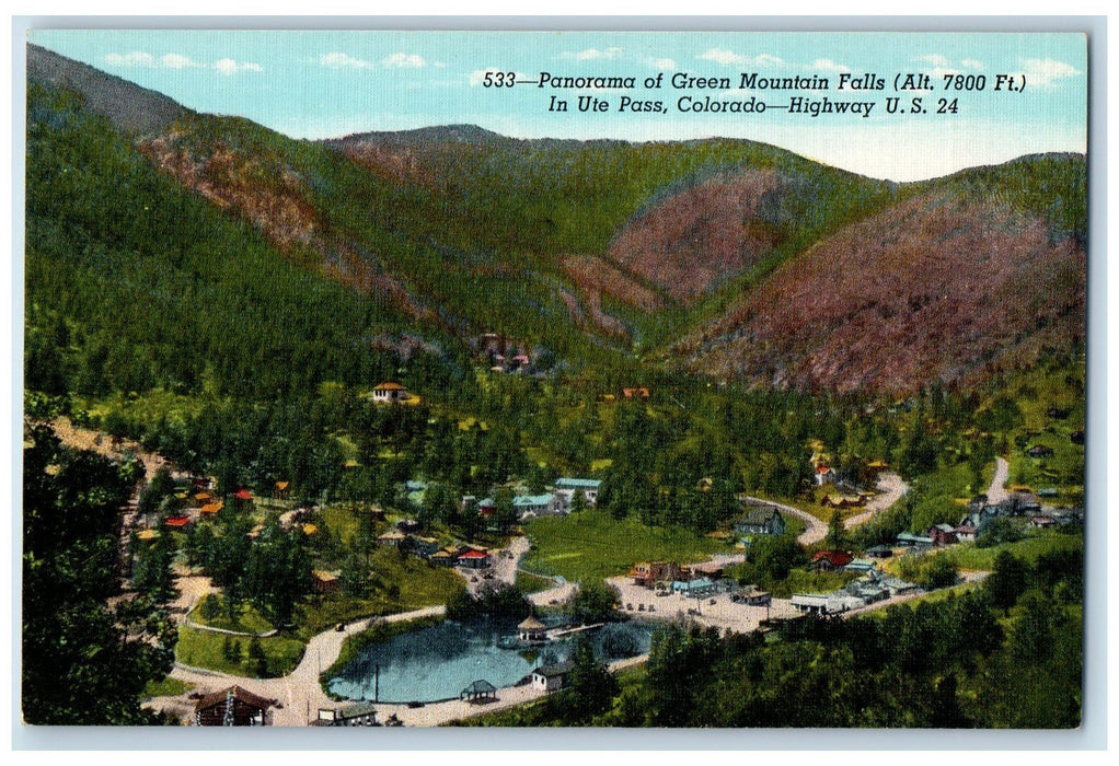 1925 Rocky Mountain National Park Village Of Estes Park Colorado CO Postcard