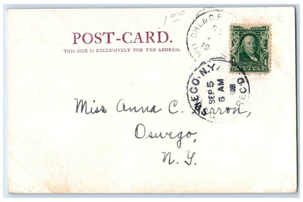 1905 Colorado Springs Village Mountains Buildings Dirty Road CO Posted Postcard