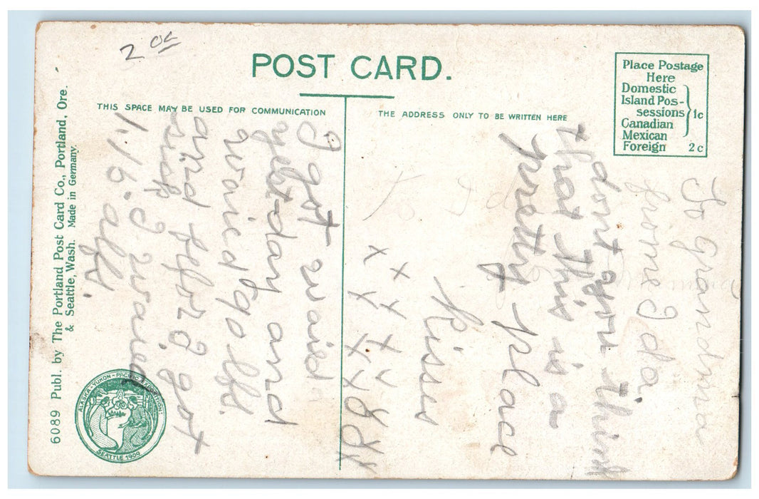 c1950's Light House Seashore Houses Road Flowers Yaquina Bay Oregon OR Postcard