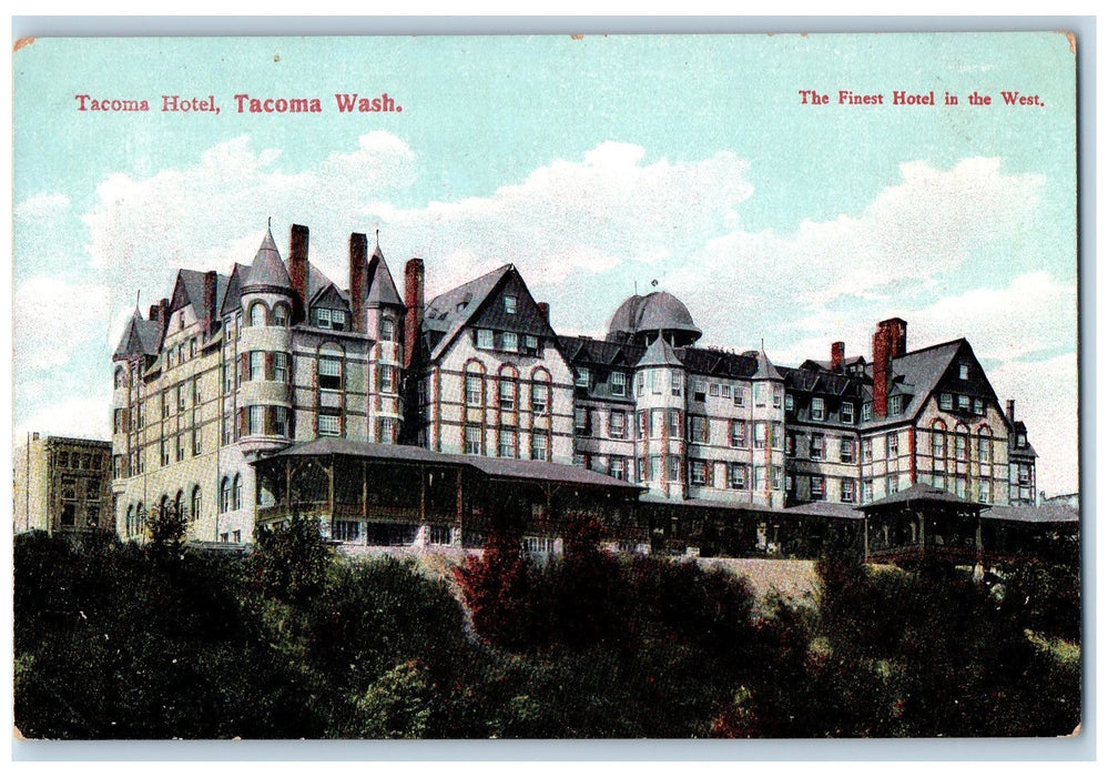 c1910s Tacoma Hotel Finest Hotel In West Tacoma Washington WA Unposted Postcard