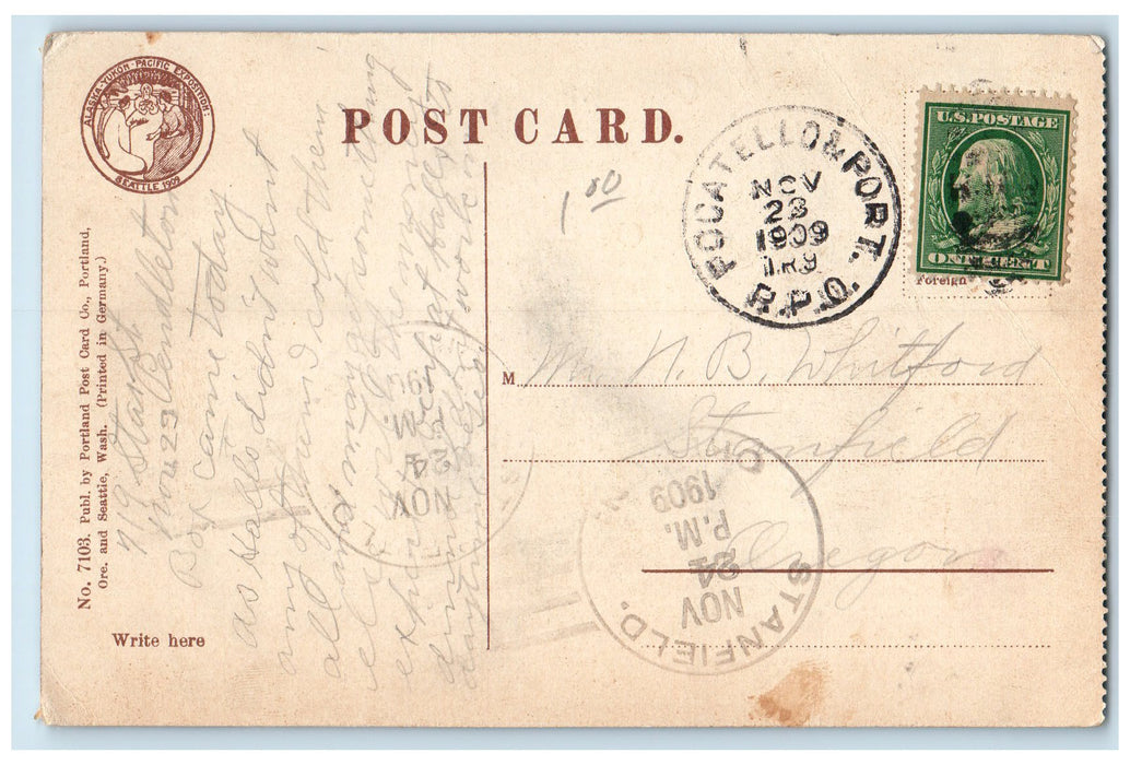 1909 In The Siskiyo Mountains On SP Railroad California Route Oregon OR Postcard