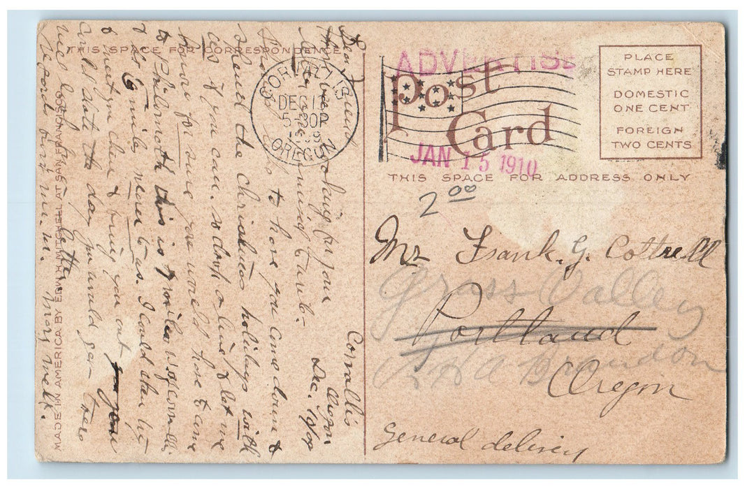 1909 Dollarhide Trestle Train Bridge SP Railroad Shasta Route Oregon OR Postcard
