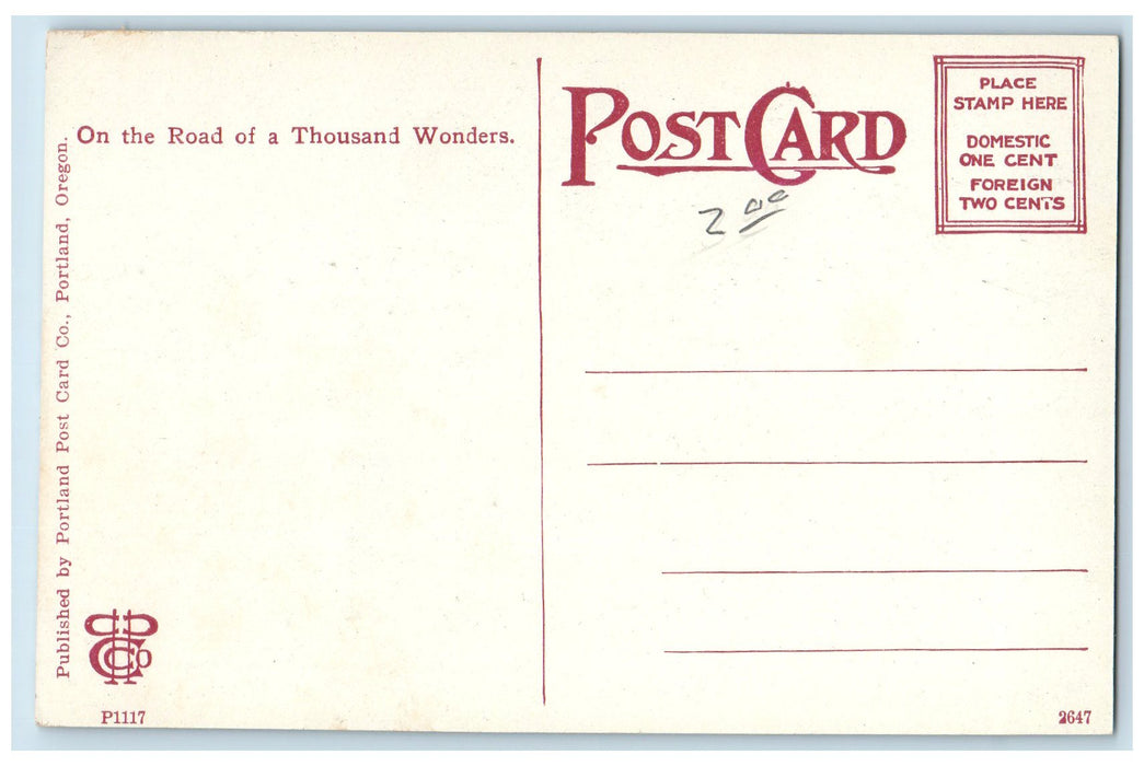 c1950's Twin Giants In An Oregon Forest Lumberjacks Loggers Grove OR Postcard