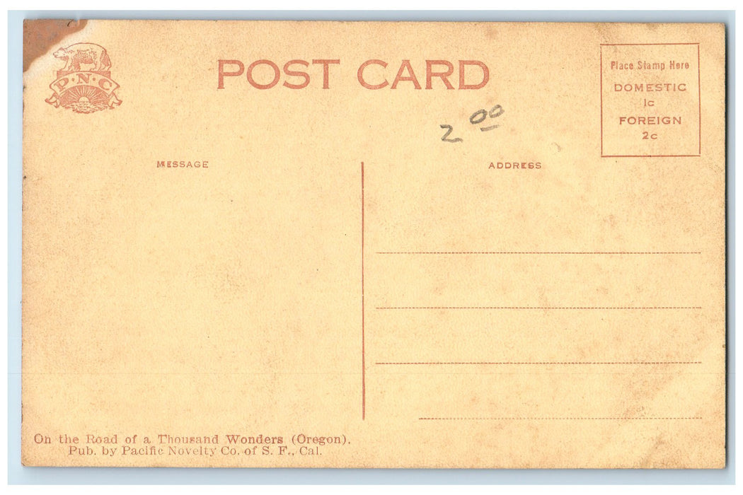 c1940s Log Chute On Road Of Thousand Wonders Columbia River Oregon OR Postcard