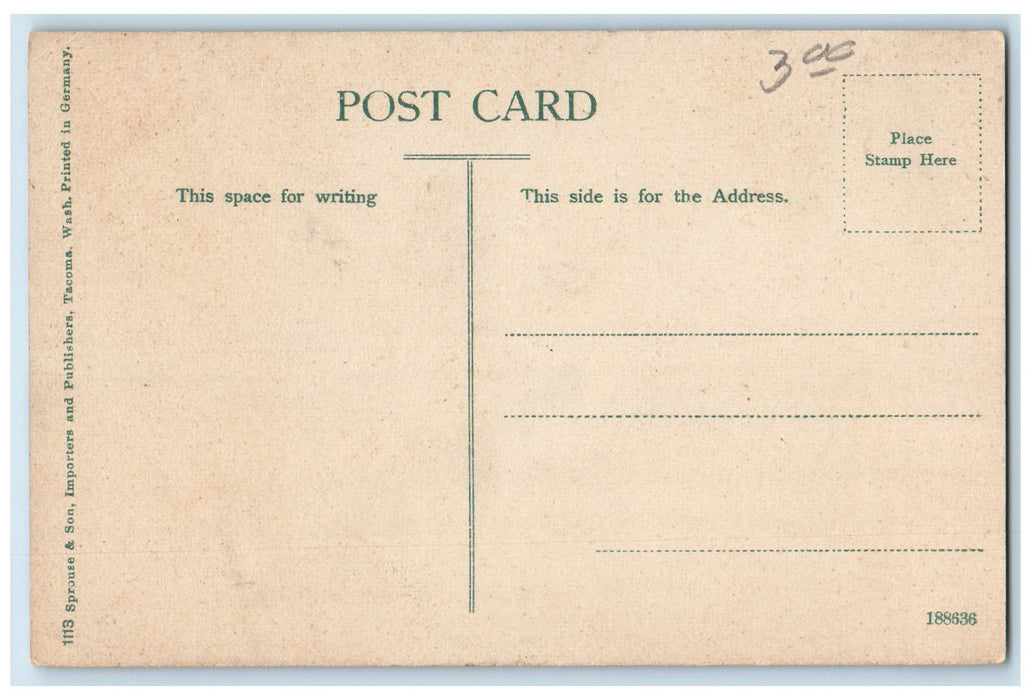 c1910s Willamette Street Trolley Bus Scene Eugene Oregon OR Unposted Postcard