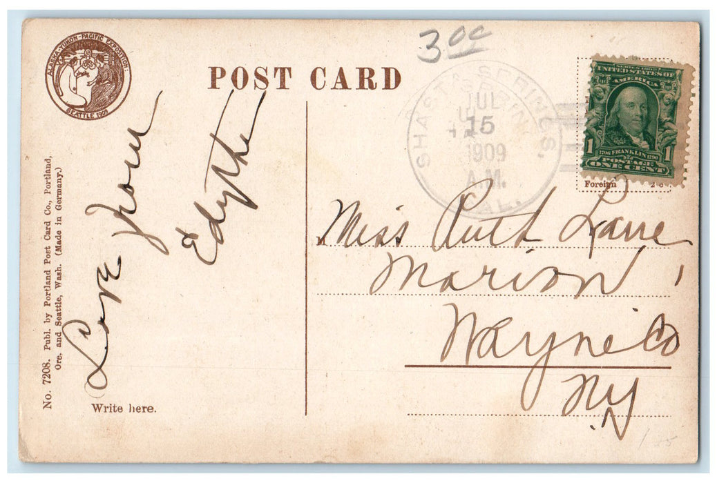 1909 Willemette Valley Hop Field Scene Portland Oregon OR Posted People Postcard